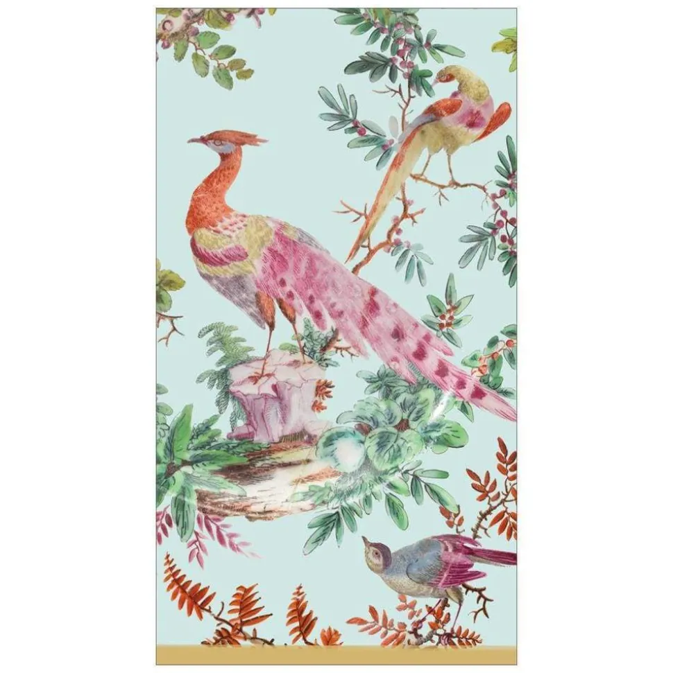 Chelsea Birds Celadon Guest Towel - package of 15