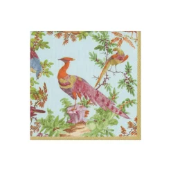 Chelsea Birds Paper Cocktail Napkins in Celadon - 20 Per Package