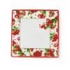 Christmas Berry Square Paper Dinner Plates in Red - 8 Per Package