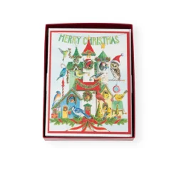 Christmas Birdhouse Classic Boxed Christmas Cards - includes 15 cards & envelopes