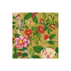Christmas Chinoiserie Gold Boxed Cocktail Napkins - includes 12 Boxed Cocktail Napkins