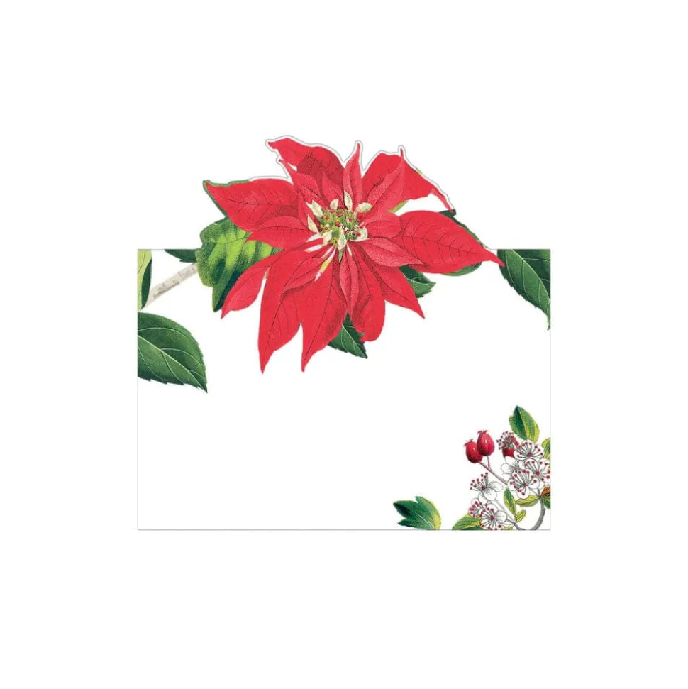 Christmas Chinoiserie White Place Cards - includes 8 Cards
