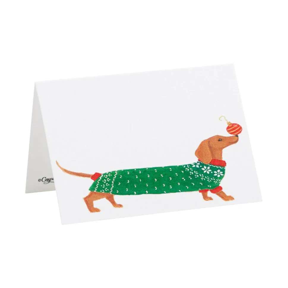 Christmas Dachshund Place Cards - 8 Per Package