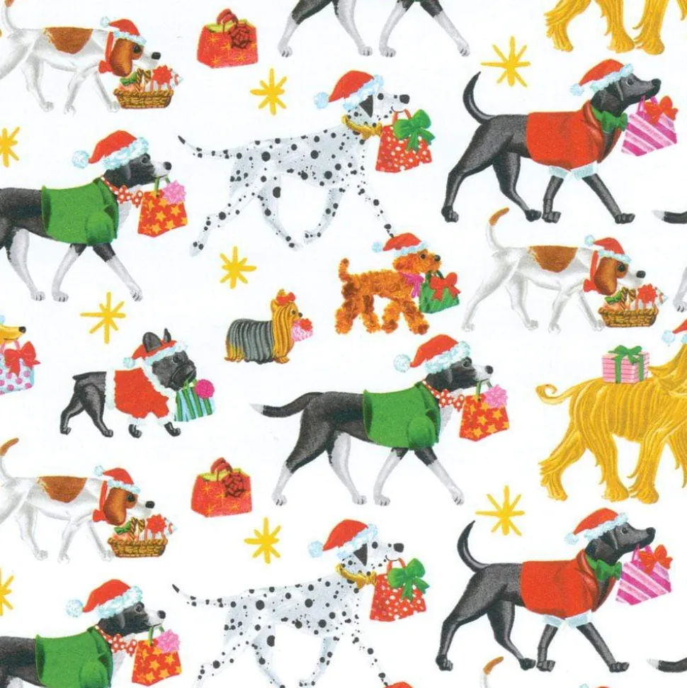 Christmas Delivery Gift Wrapping Paper in White High-Gloss - 30" x 8' Roll