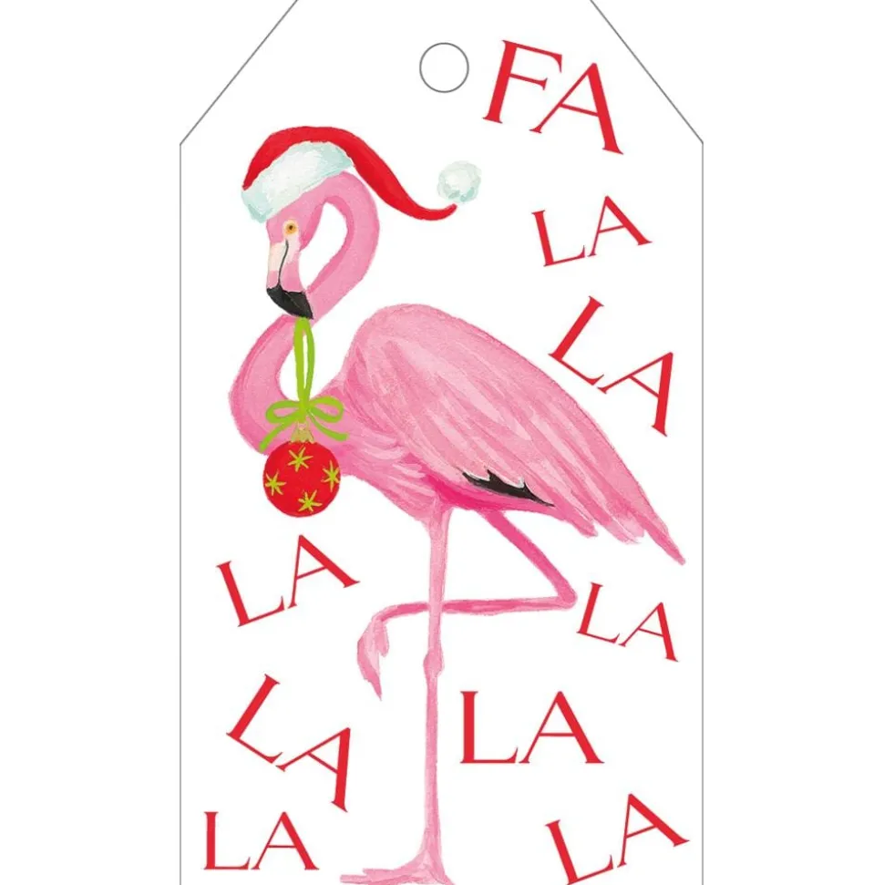 Christmas Flamingos Gift Hang Tags - 4 Per Package