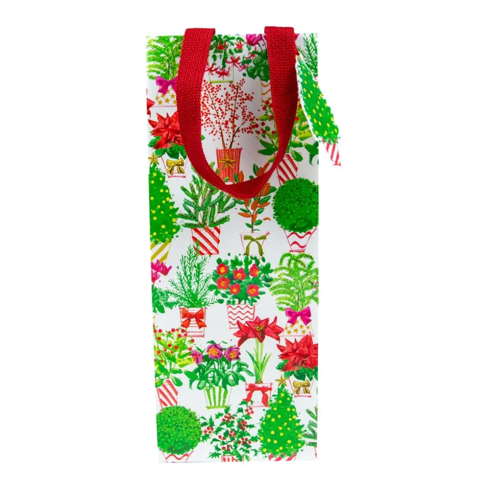 Christmas Flower Market Wine & Bottle Gift Bags - 1 Each