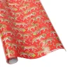 Christmas Leopards Gift Wrapping Paper in Red - Bundle of 2 30" x 8' Rolls