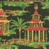 Christmas Pagodas Paper Dinner Napkins in Black - 20 Per Package
