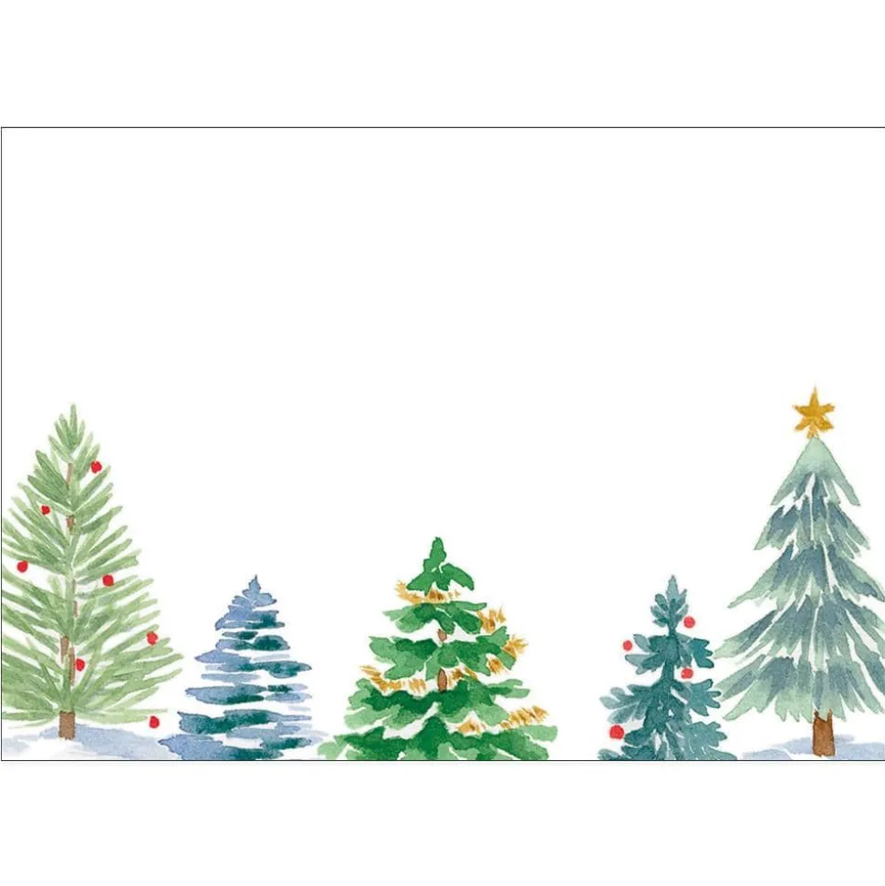 Christmas Trees Self-Adhesive Labels - 12 Per Package