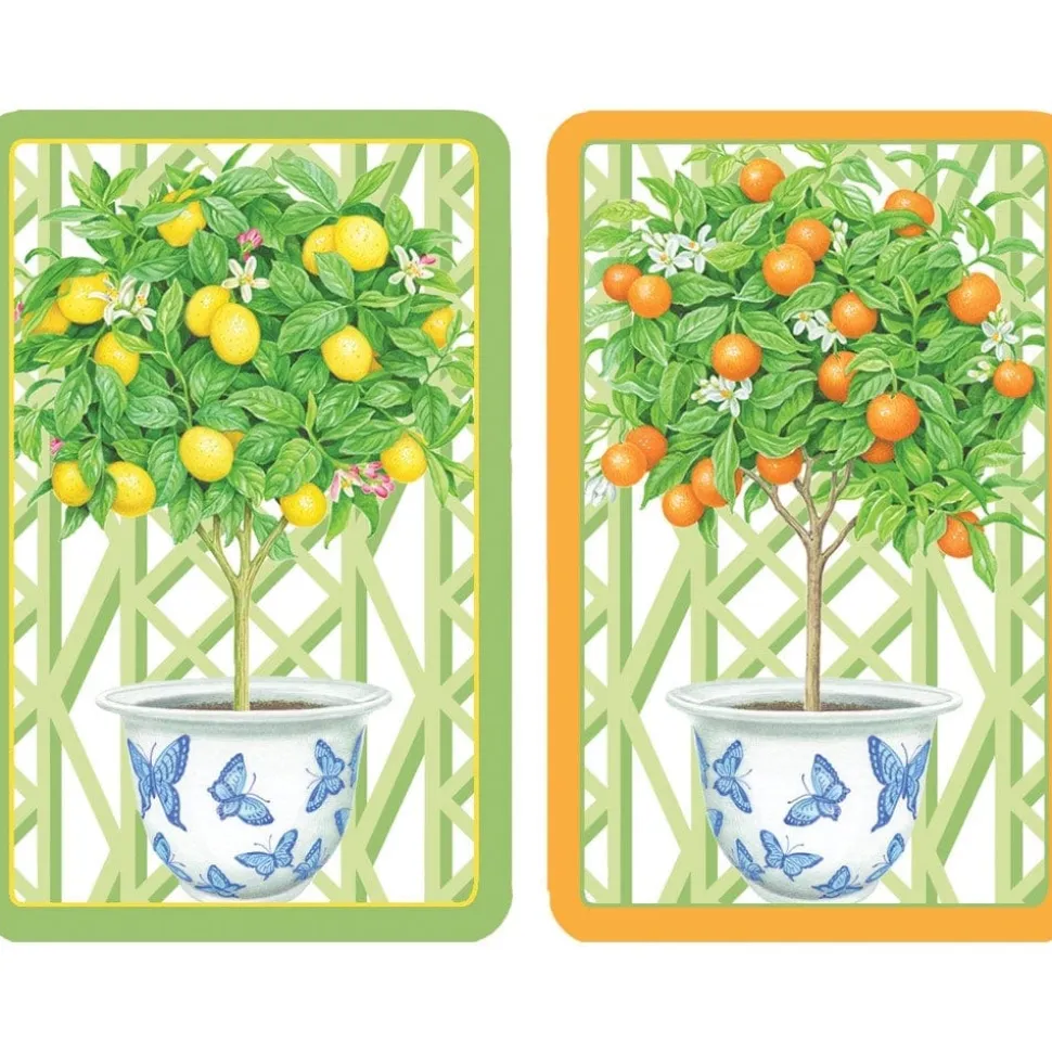 Citrus Topiaries Playing Cards - 2 Decks Included