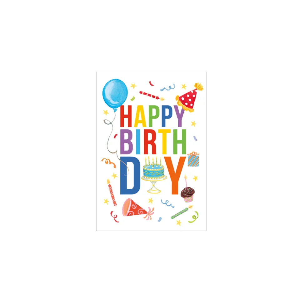 Classic Birthday - Set Of Six Greeting Cards And Envelopes