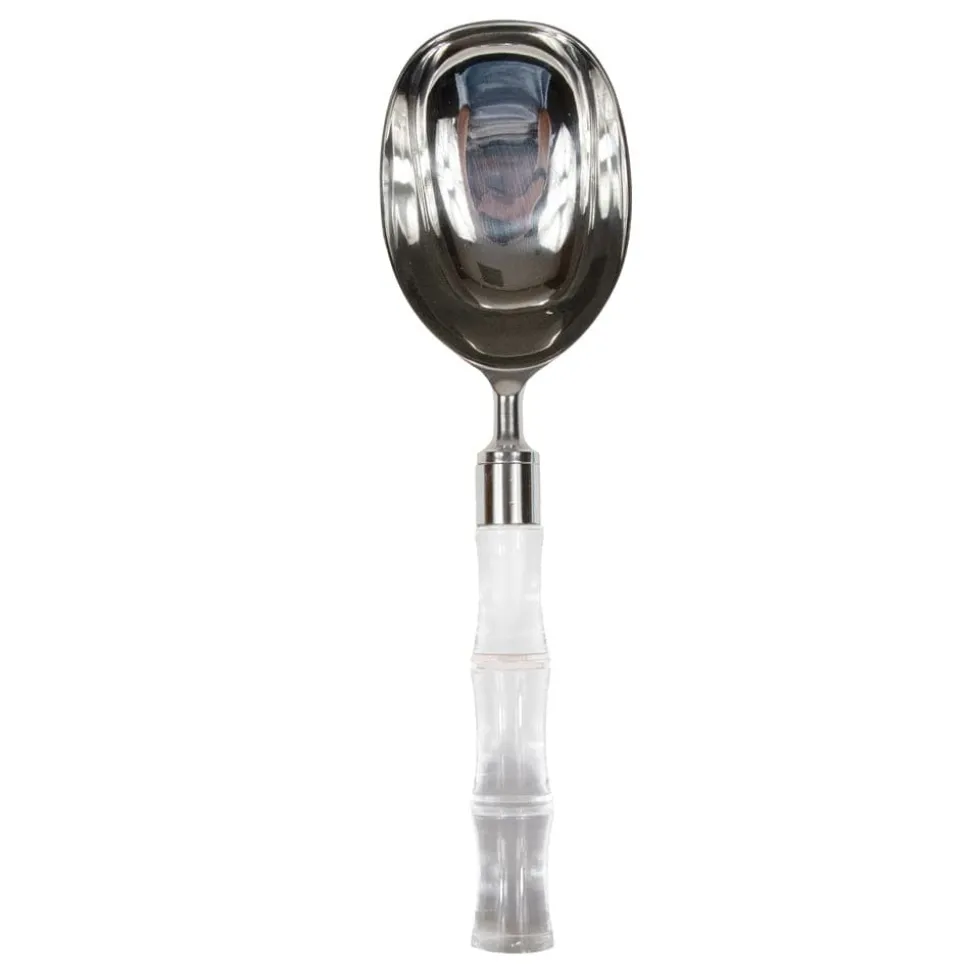 Clear Bamboo Handle Scoop