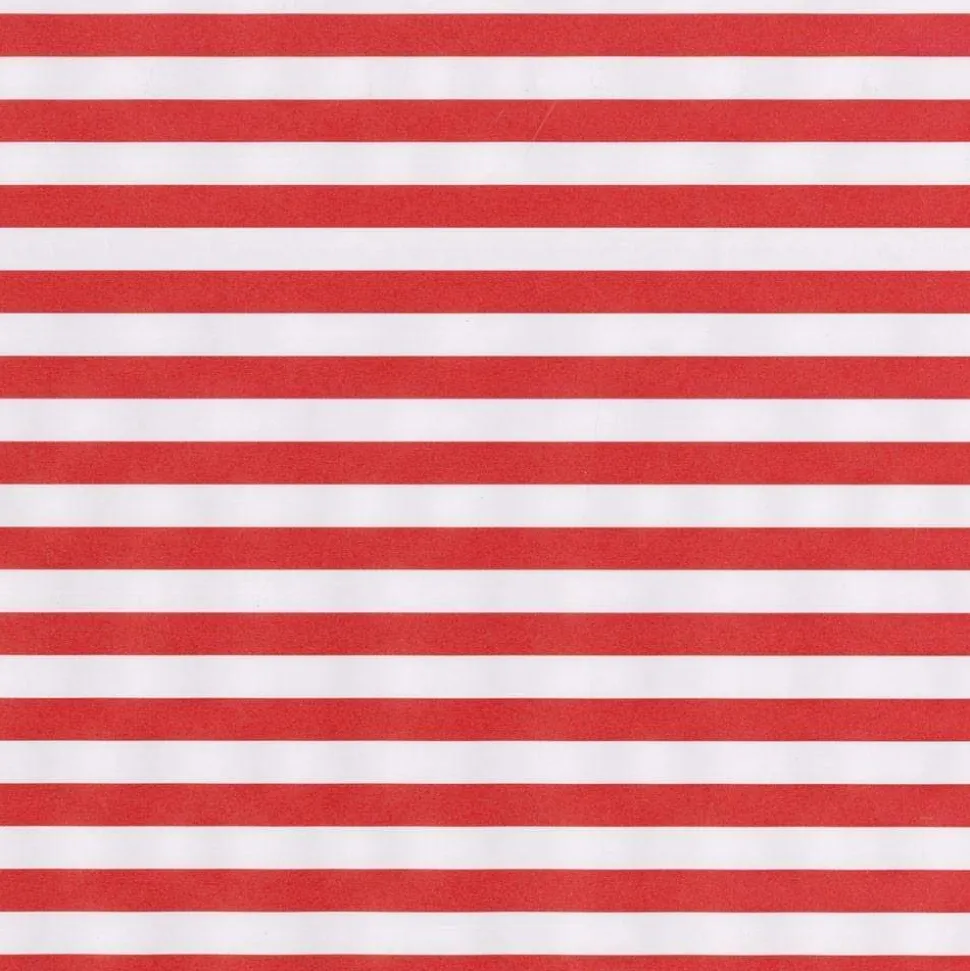 Club Stripe Reversible Gift Wrapping Paper in Red & Green - 30" x 8' Roll