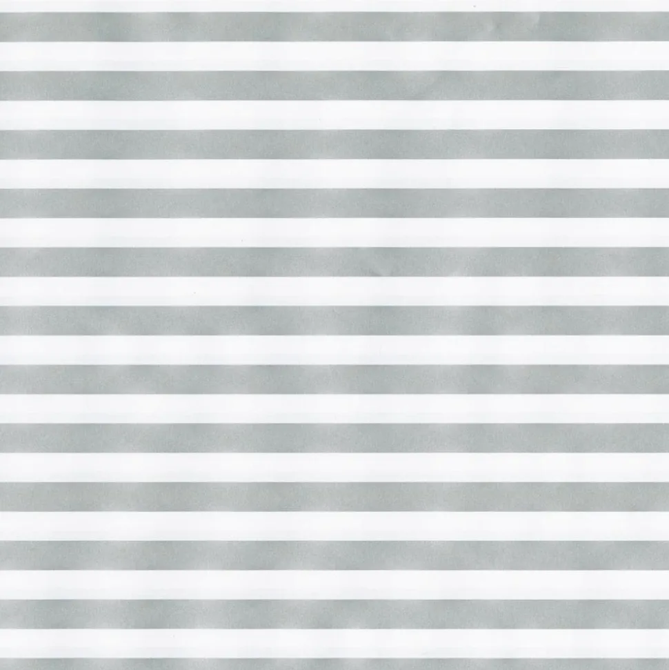 Club Stripe Reversible Gift Wrapping Paper in Gold & Silver - 30" x 8' Roll