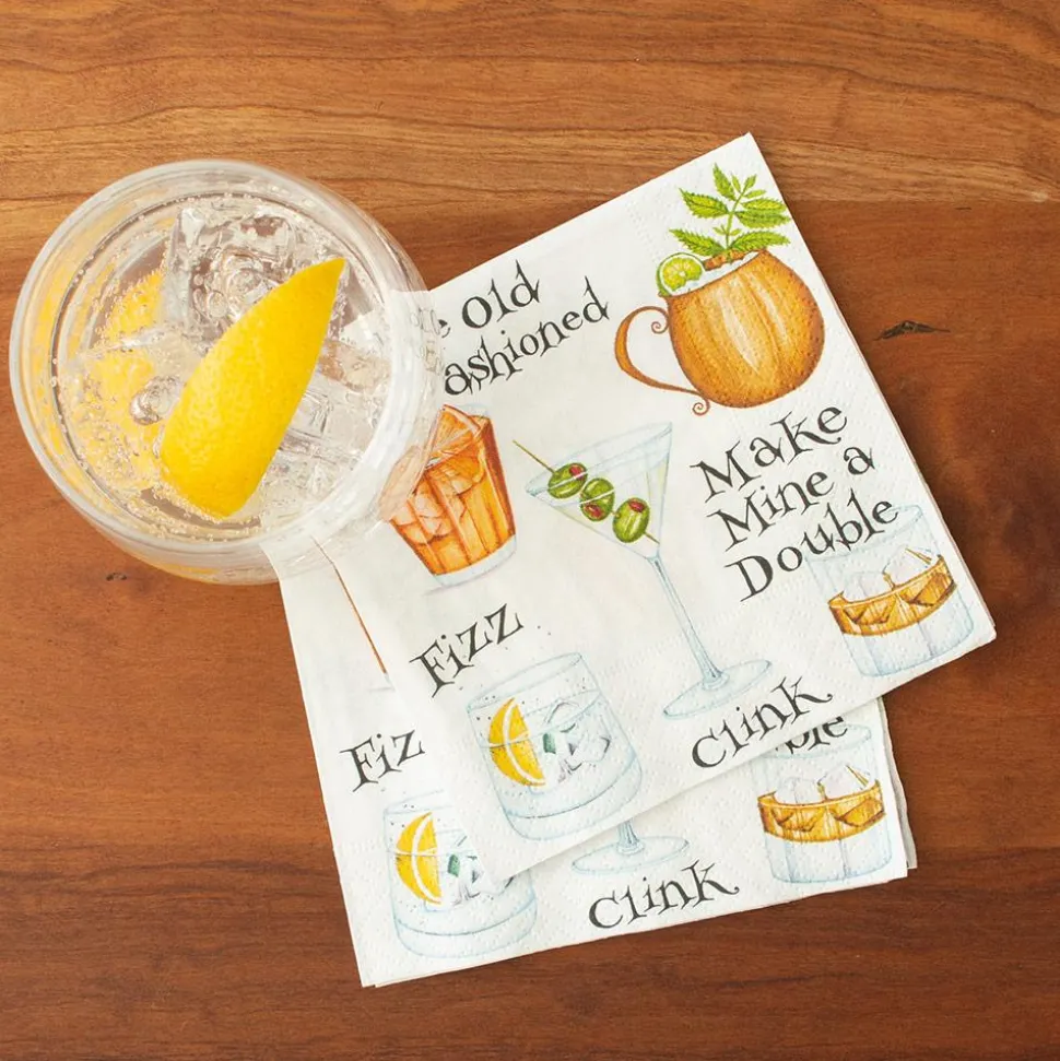 Cocktail Hour Boxed Paper Cocktail Napkins - 40 Per Box