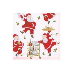 Cocktails with Santas Paper Cocktail Napkins - 20 Per Package