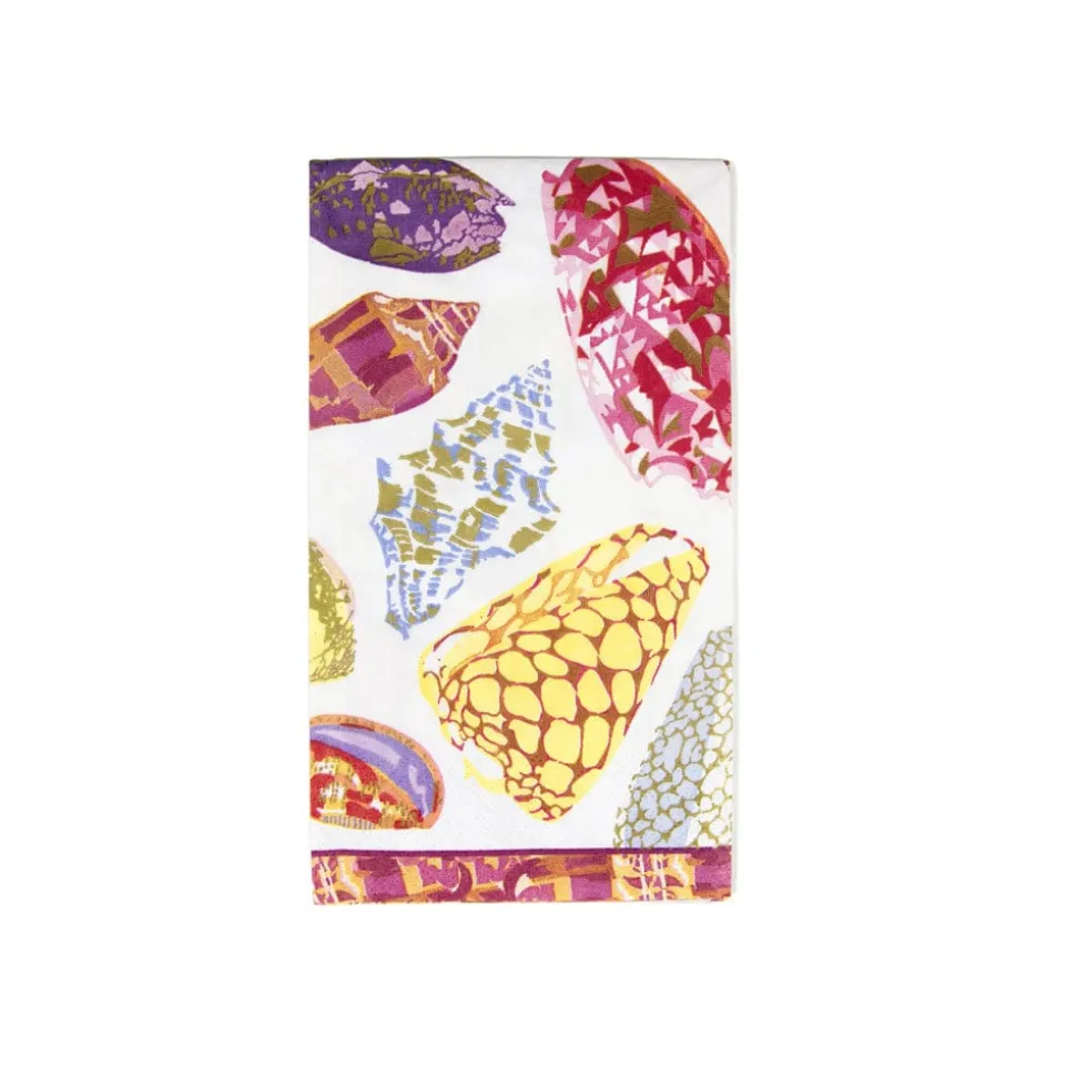 Coquillage Purple Guest Towel Napkins - 15 Per Package