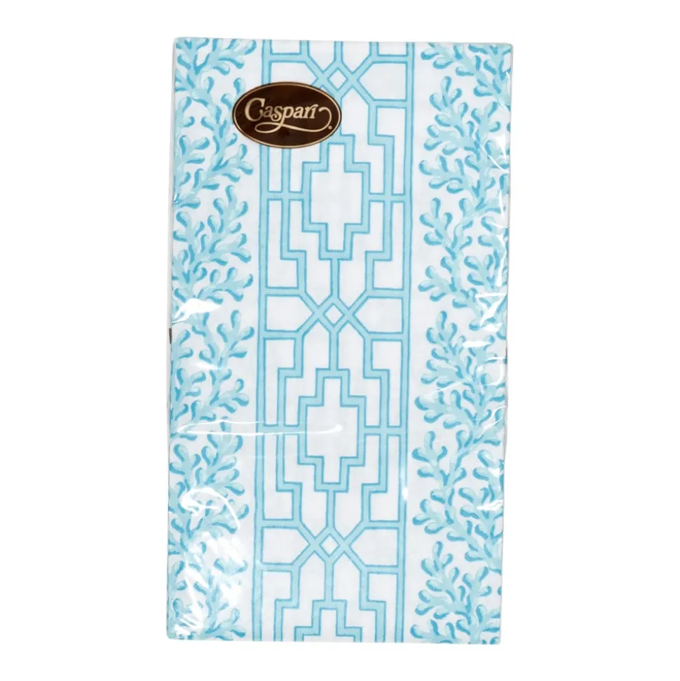 Coral And Trellis Robin's Egg Guest Towel Napkins - 15 Per Package