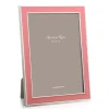 Coral Enamel 4" x 6" Picture Frame with Silver Trim - 1 Each