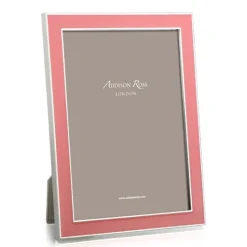 Coral Enamel 4" x 6" Picture Frame with Silver Trim - 1 Each