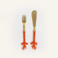Coral Spreader & Hors d'oeuvre Fork - Set of 2