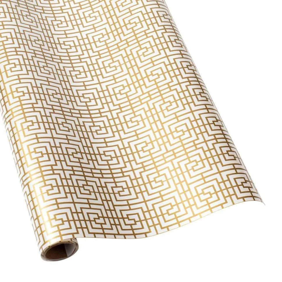 Coromandel Gift Wrapping Paper in Pearl - 30" x 8' Roll