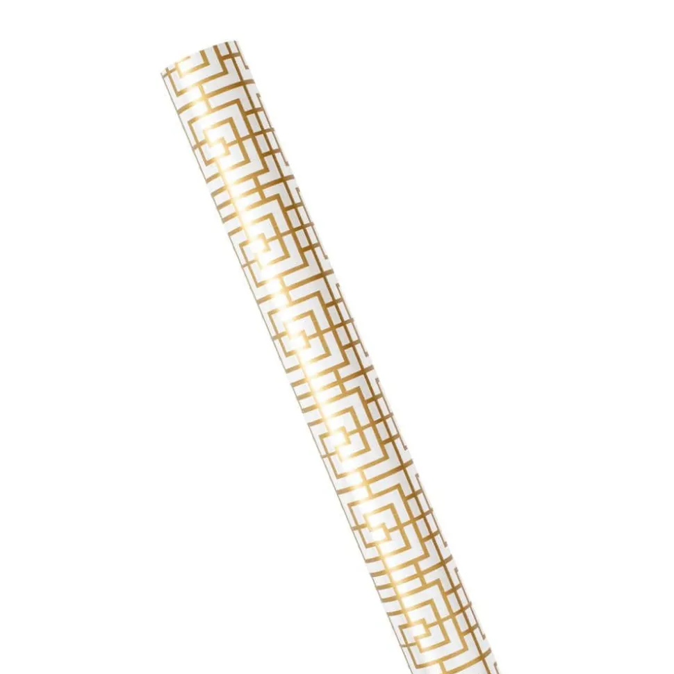 Coromandel Gift Wrapping Paper in Pearl - 30" x 8' Roll