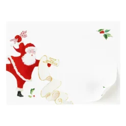 Dancing Santas Self-Adhesive Labels - 12 Per Package