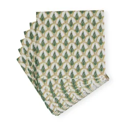 Deco Christmas Gold Cocktail Napkins - 20 Per Package