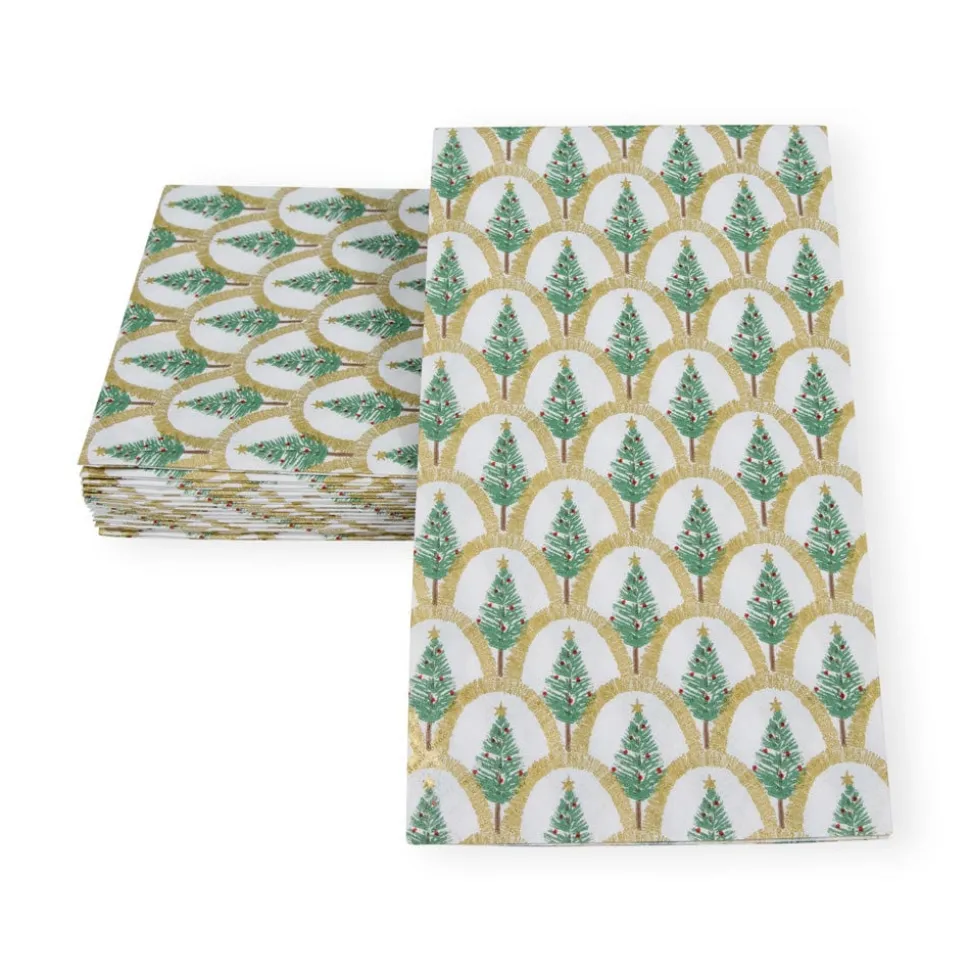 Deco Christmas Gold Guest Towel Napkins - 15 Per Package