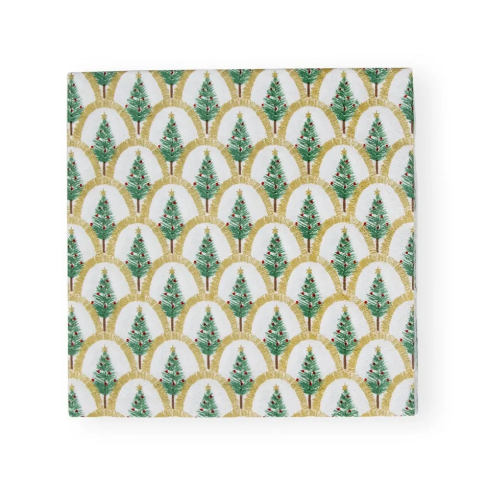 Deco Christmas Gold Luncheon Napkins - 20 Per Package