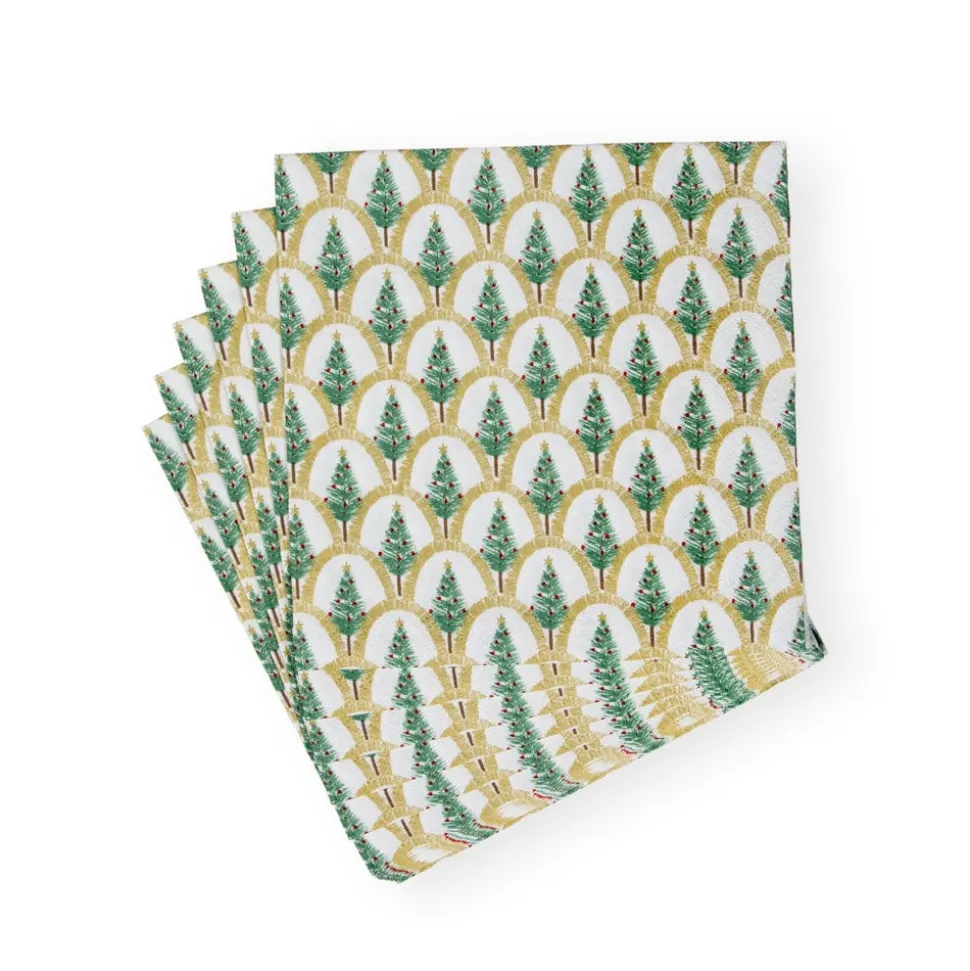 Deco Christmas Gold Luncheon Napkins - 20 Per Package