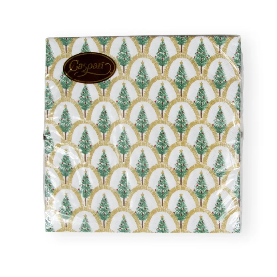 Deco Christmas Gold Luncheon Napkins - 20 Per Package