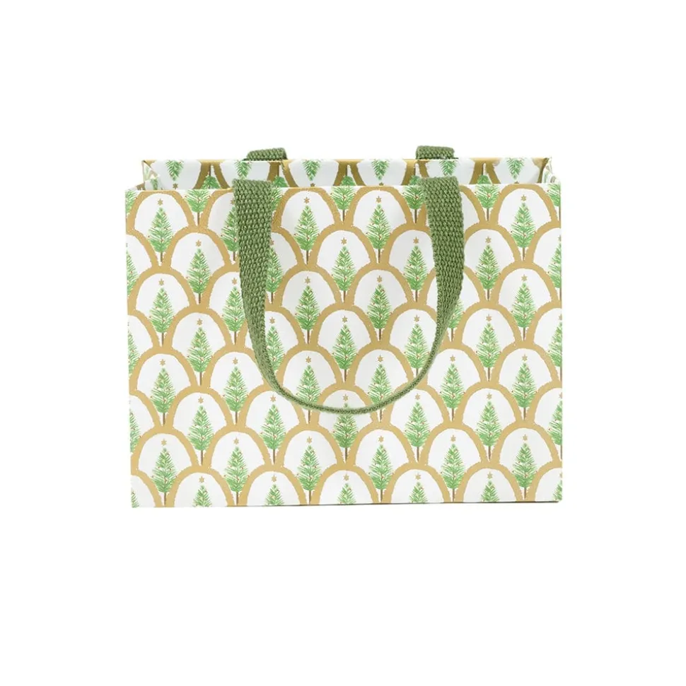 Deco Christmas Gold Small Square Gift Bag - 1 Each