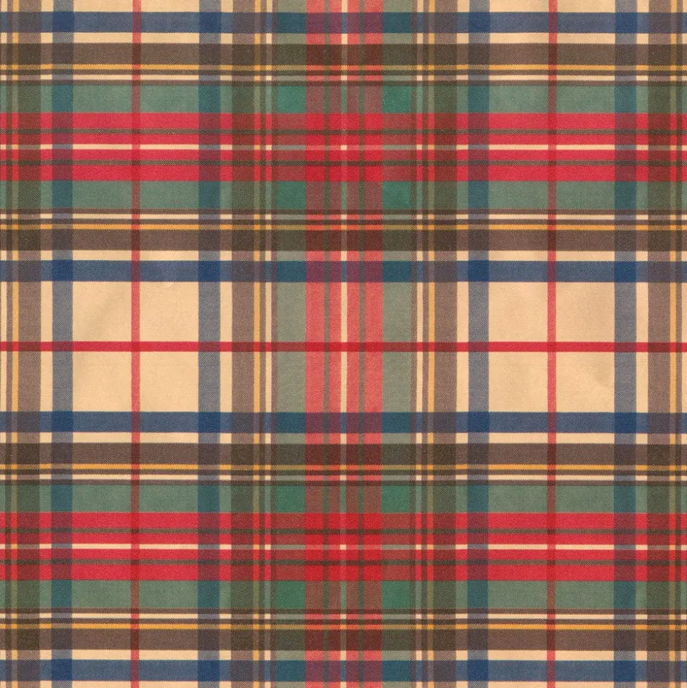 Dress Stewart Tartan Gift Wrapping Paper on Gold Foil - 30" x 6' Roll