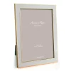 Enamel & Gold 5" x 7" Picture Frame in Stone Grey - 1 Each