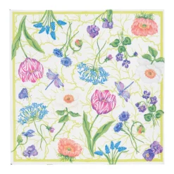 Floral Majolica Boxed Cocktail Napkins - 40 Per Box