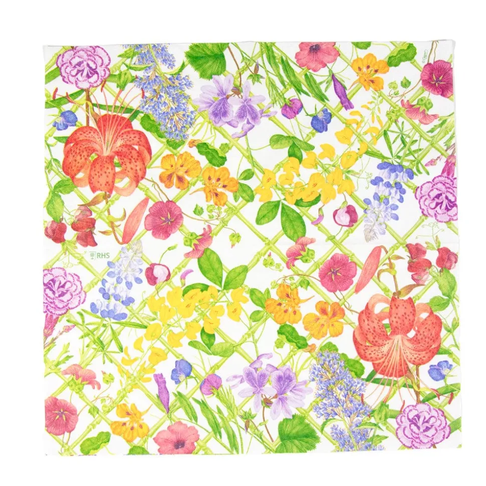 Floral Trellis Dinner Napkins - 20 Per Package