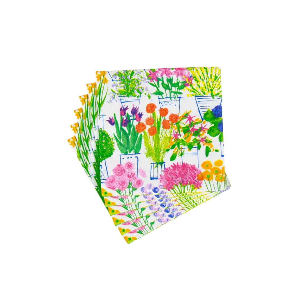 Flower Market Cocktail Napkins - 20 Per Package