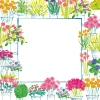 Flower Market Square Paper Dinner Plates - 8 Per Package