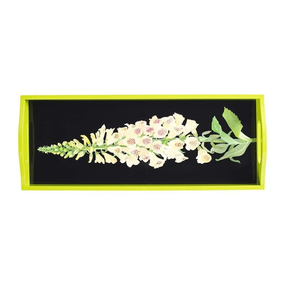 Foxglove Lacquer Bar Tray in Yellow & Black - 1 Each