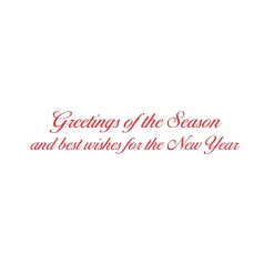 French Horn With Swag Large Boxed Christmas Cards - includes 15 cards & envelopes