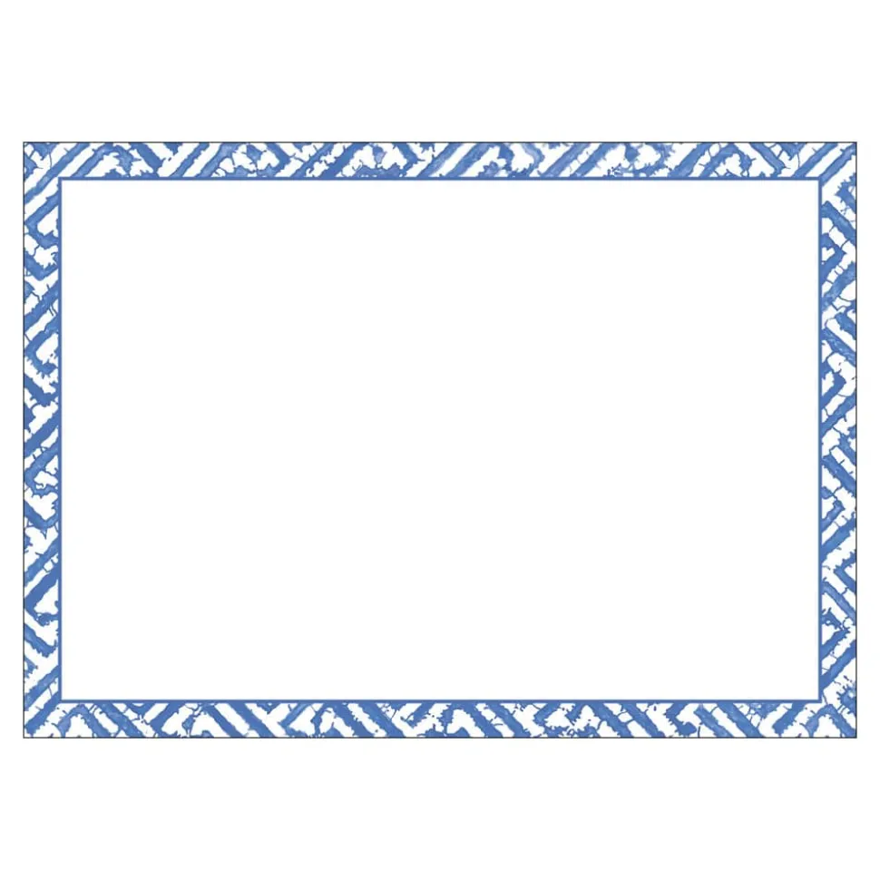 Fretwork Blue Correspondence Cards - 12 Per Package
