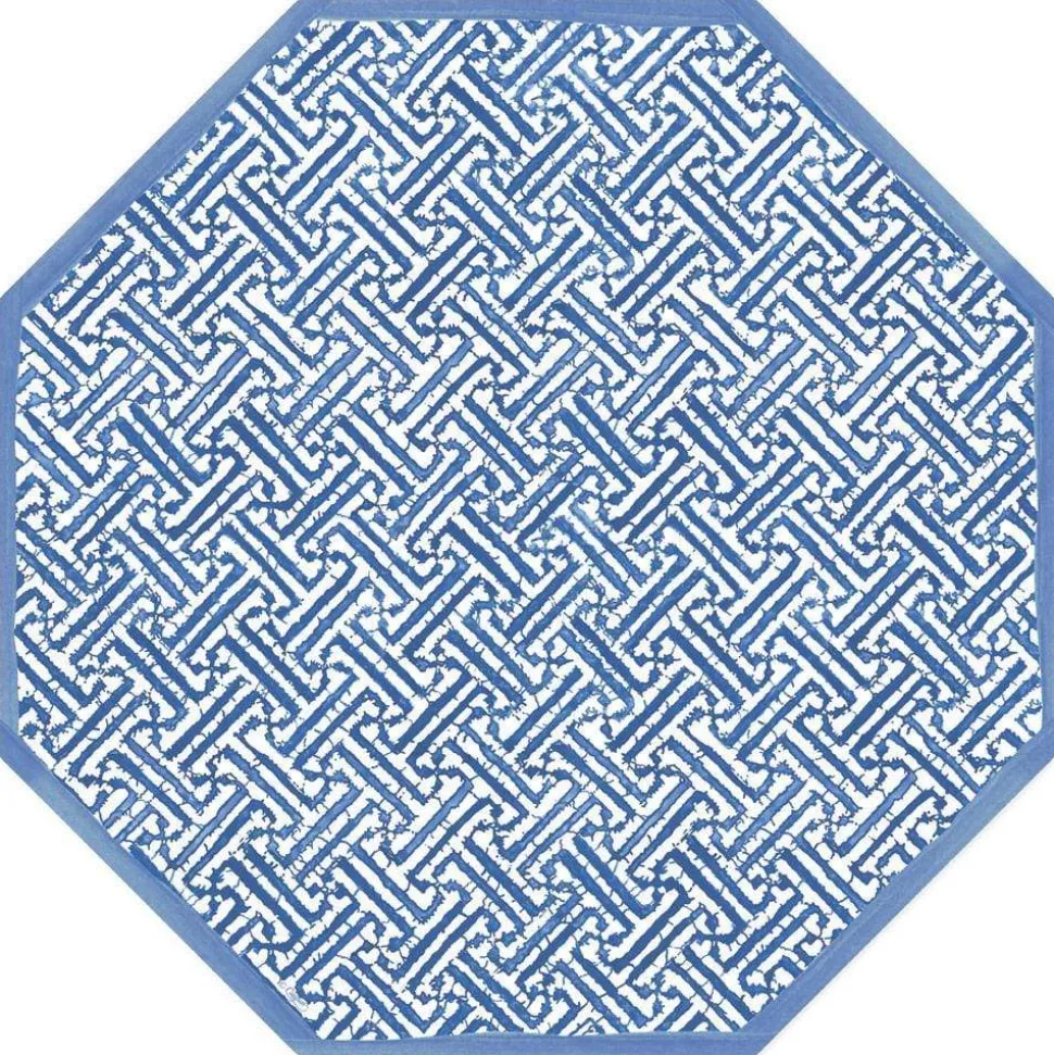 Fretwork Die-Cut Placemat in Blue - 4 Per Package