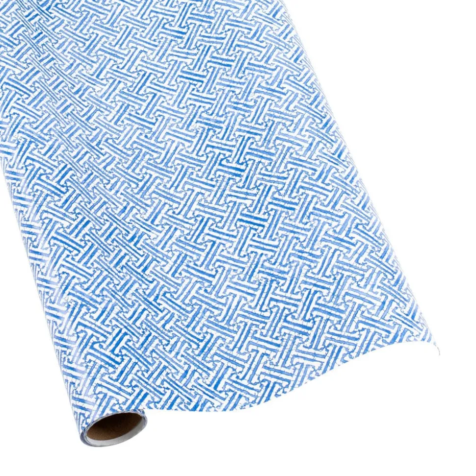 Fretwork Gift Wrapping Paper in Blue - 30" x 8' Roll