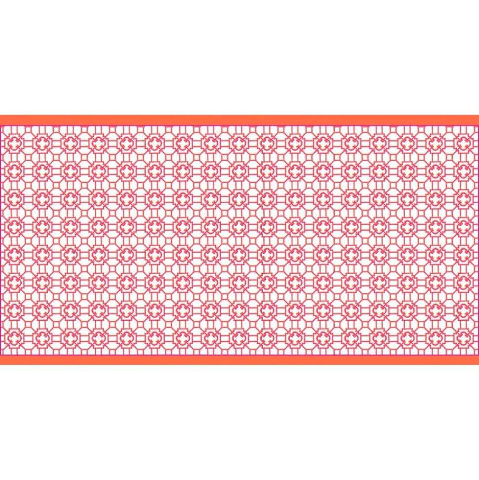 Garden Trellis Cloth Tablecover in Fuchsia & Orange - 1 Tablecover