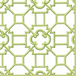 Garden Trellis Green Napkin Cloth Dinner Napkins - 4 Dinner Napkins