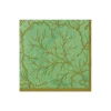 Gilded Majolica Celadon Cocktail Napkins - includes 12 Cocktail Napkins
