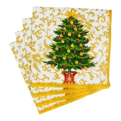Gilded Tree Cocktail Napkins - 20 Per Package