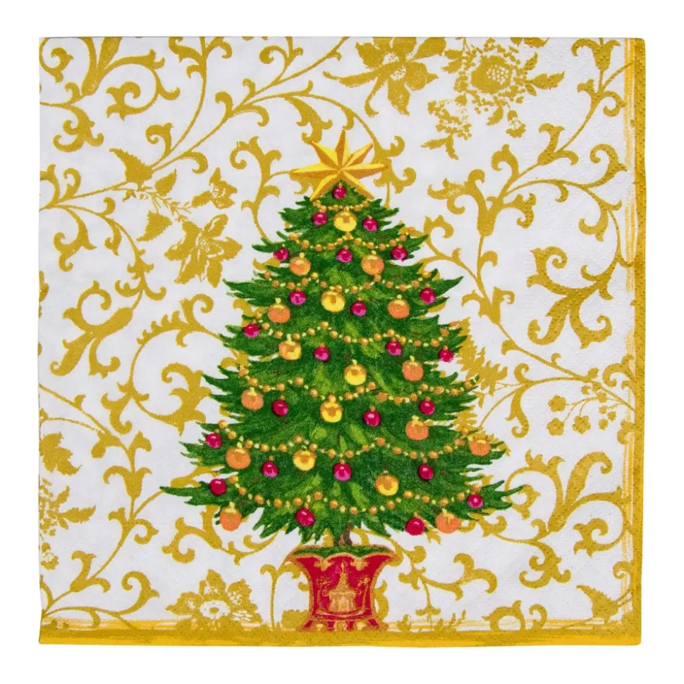 Gilded Tree Dinner Napkins - 20 Per Package
